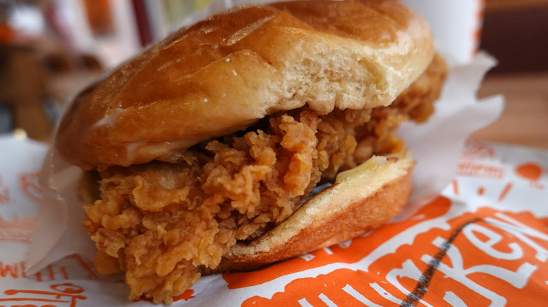 popeyes chicken sandwich on wrapper