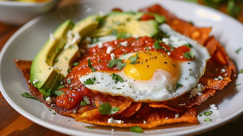 Plate of chilaquiles 