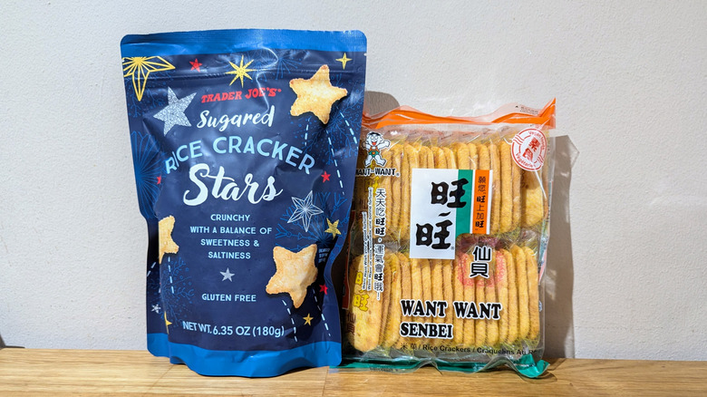 trader joe's package with senbei package