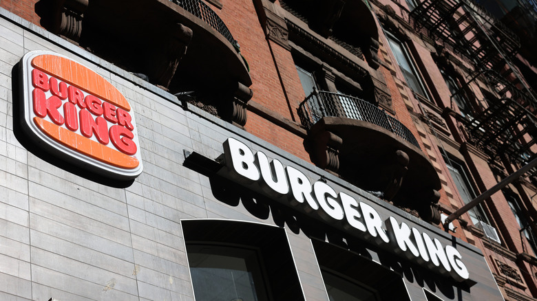 Picture of a Burger King sign taken from below