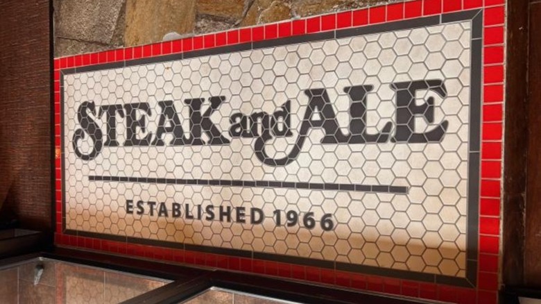 Steak and Ale tile sign