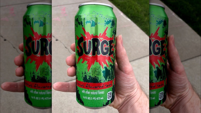 SURGE soda can