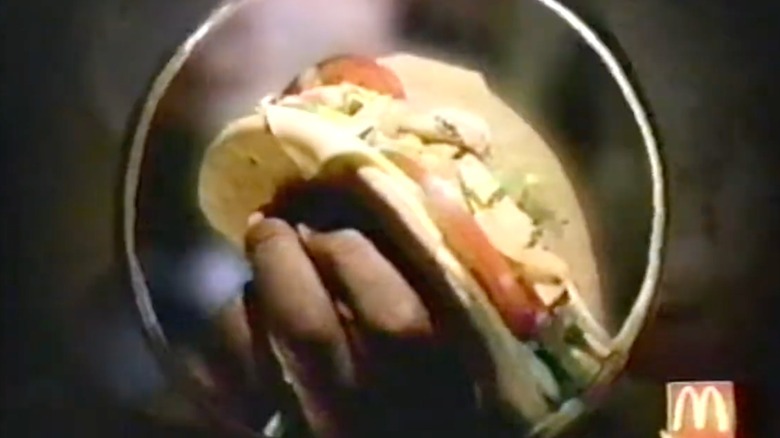 A screenshot of the sandwich from its commercial.