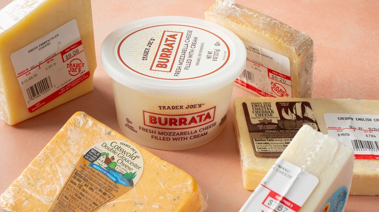 Some selections from the Trader Joe's cheese section