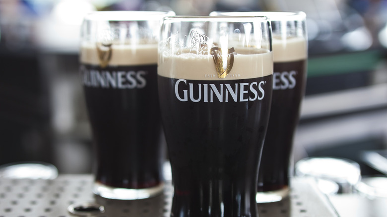 guinness in glasses