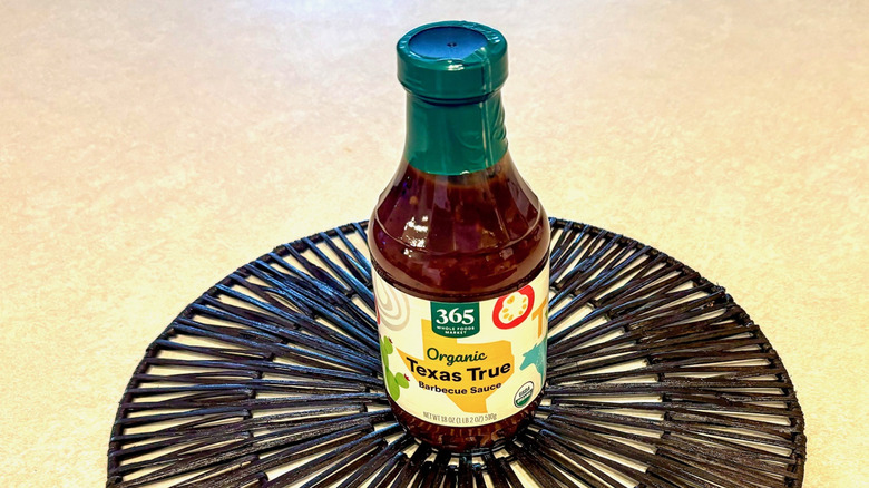 A bottle of Whole Foods' Texas True barbecue sauce