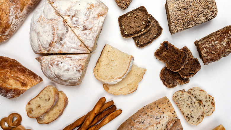 display of bread products