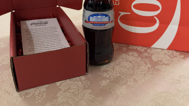 The new inaugural bottle of Diet Coke for President-Elect Trump