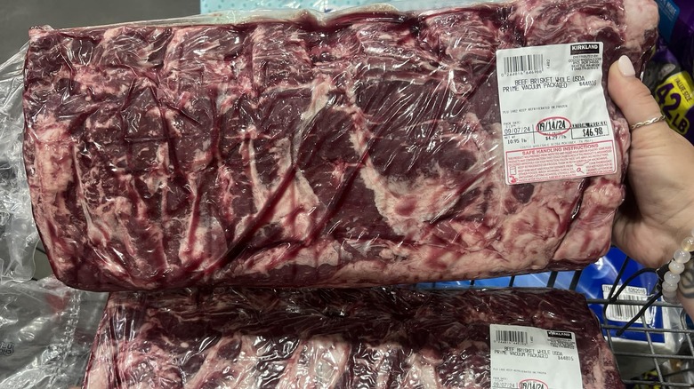 a package of Costco prime beef