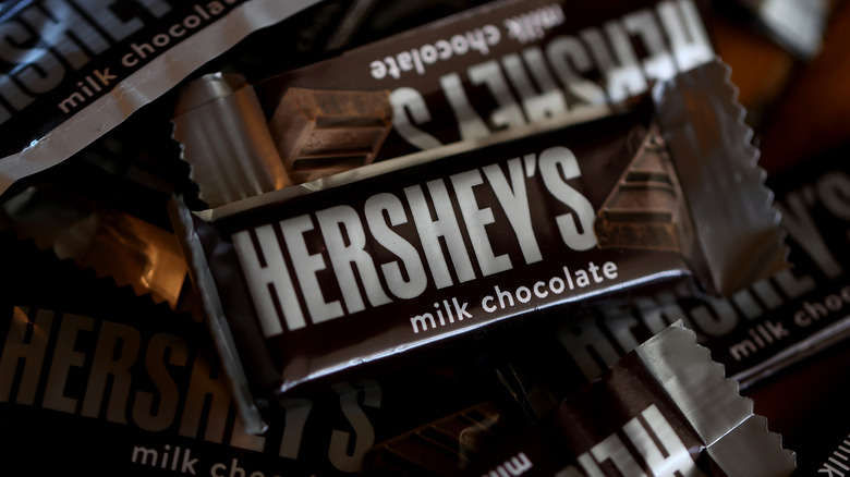 Wrapped Hershey's milk chocolate bars