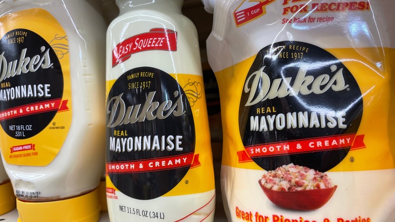 Duke's mayonnaise jars