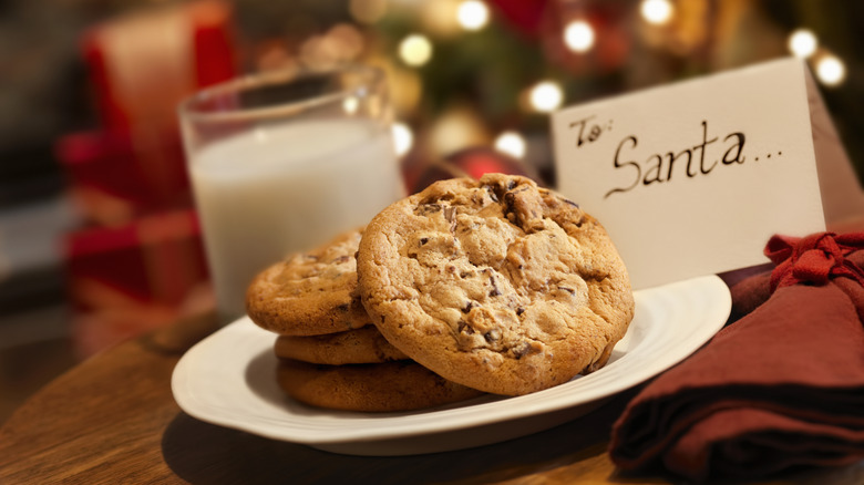 Santa's cookies and milk