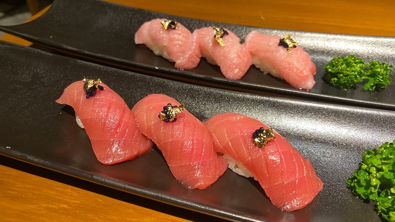 Chutoro and otoro tuna