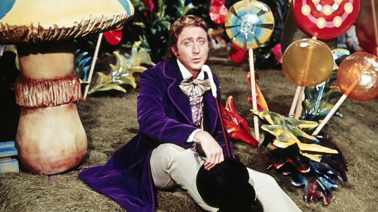 Gene Wilder as Willy Wonka on the set of 