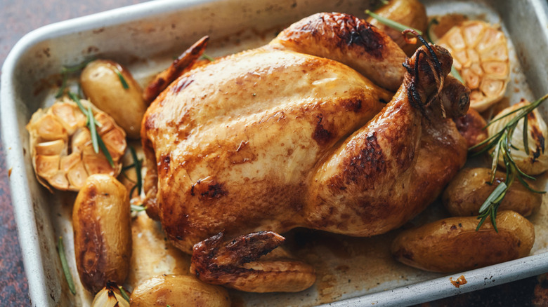 chicken on baking tray