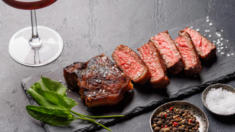 sliced ribeye at Outback Steakhouse