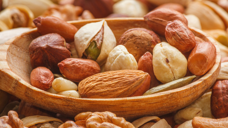 Mixed nuts in a bowl