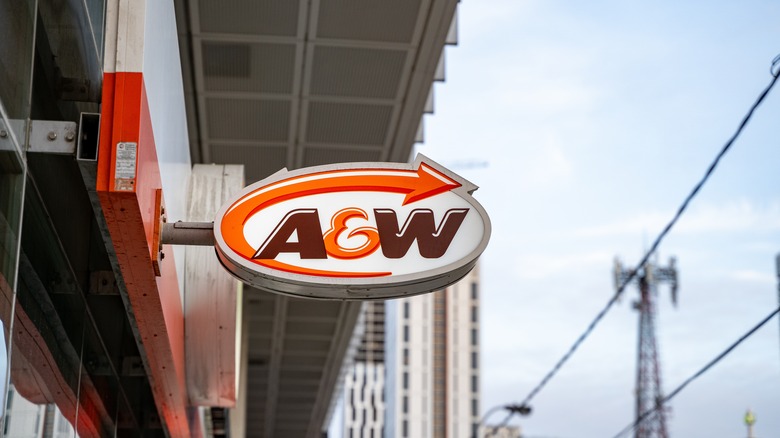 A&W restaurant sign