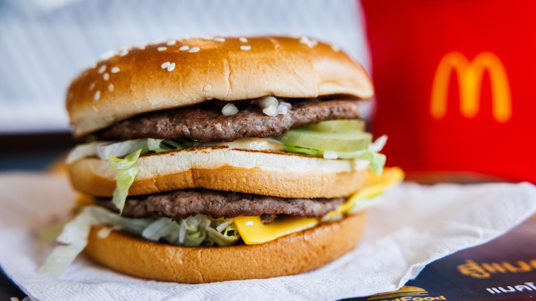 Close-up photo of a Big Mac