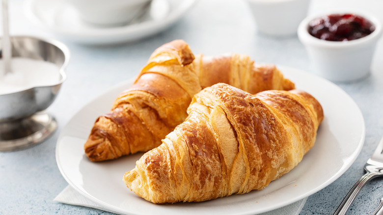 Breads with jam and butter