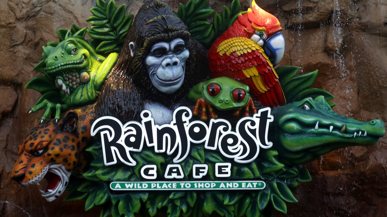 Marquee for the Rainforest Cafe