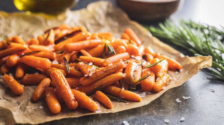 Cooked baby carrots