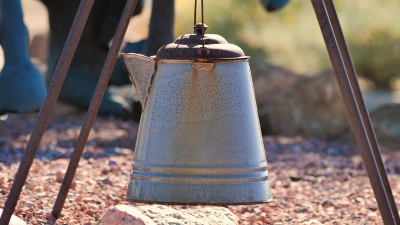 Outdoor coffee pot