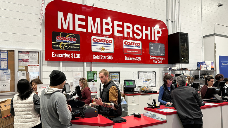 Membership desk at Costco