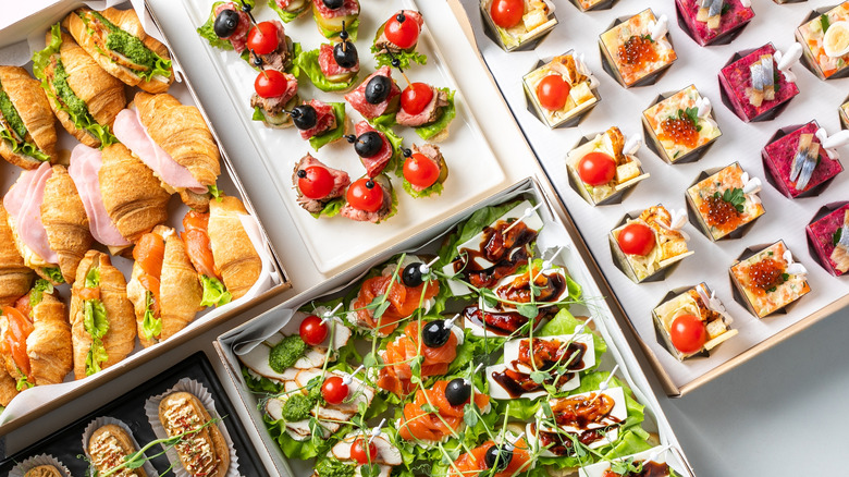 Finger foods on buffet