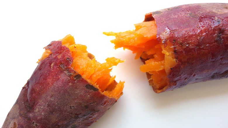 baked sweet potato halves 